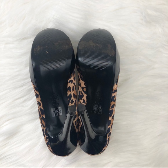 Blake Scott Leopard Print 5” Platform High heels Satiny Feel Size 5.5M - Picture 6 of 8